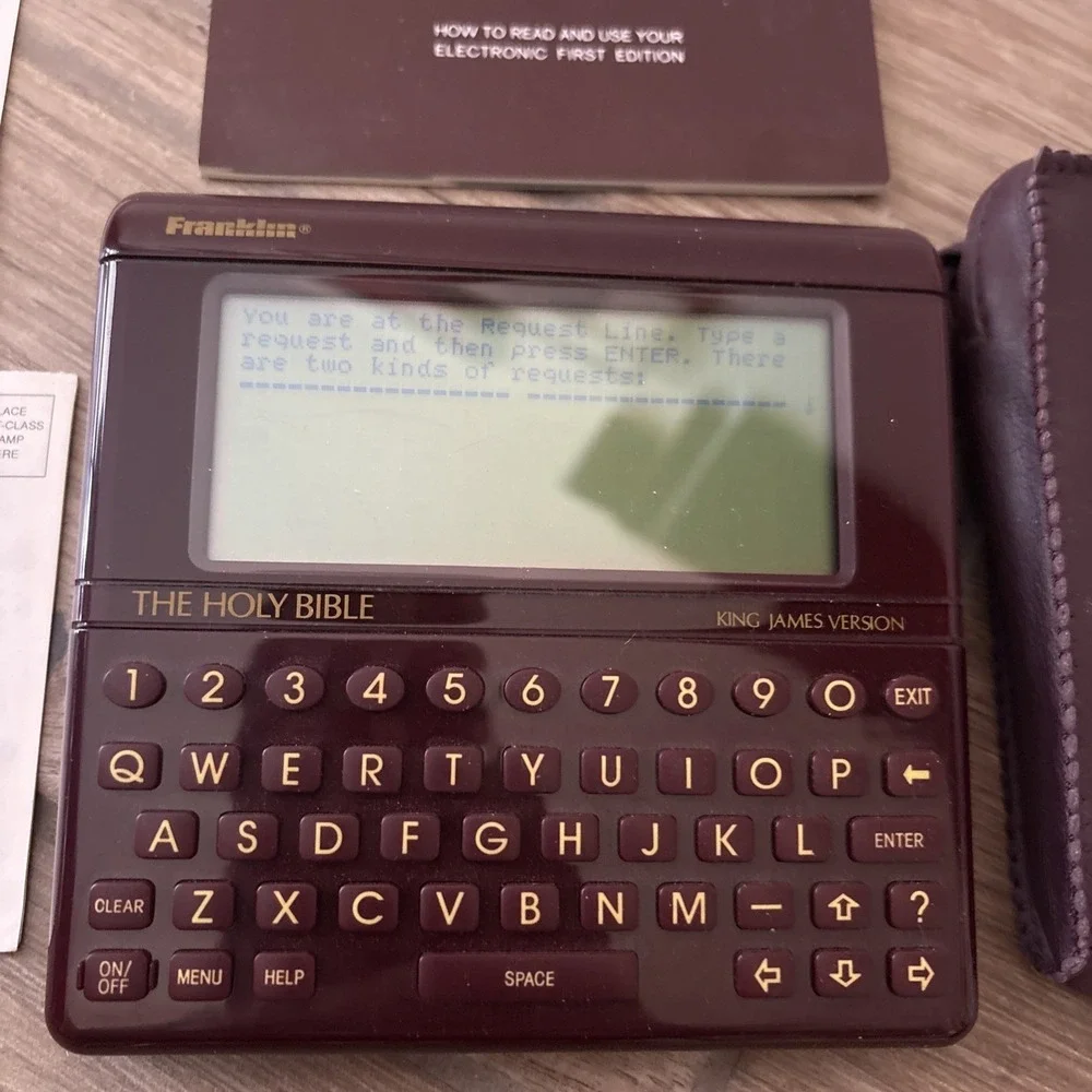 Franklin Computer Holy Bible King James Version Model KJ-21 1989 Tested Works
